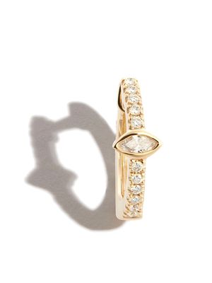 Jacquie Aiche 14kt yellow gold diamond mini hoop earring