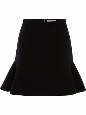 Alexander McQueen wool peplum mini skirt - Black