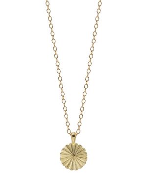 FLORA BHATTACHARY 14kt recycled yellow gold Surya radial pendant necklace