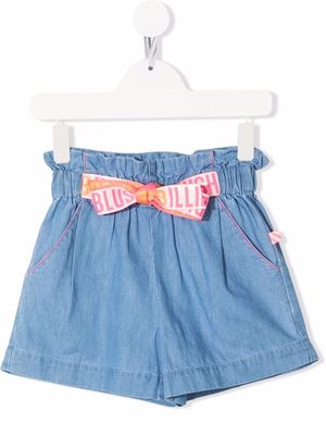 Billieblush bow-detail denim shorts - Blue