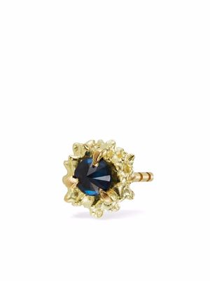 Clio Saskia 18kt yellow gold Urchin sapphire stud single earring