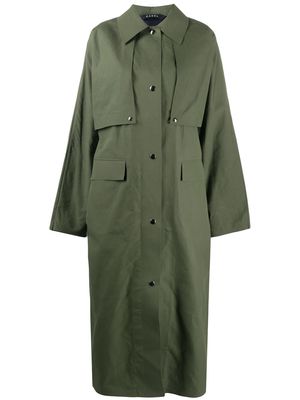 KASSL Editions oversized trench coat - Green