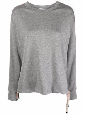 Peserico side-stripe glittered sweatshirt - Grey