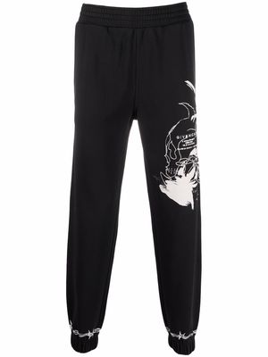 Givenchy logo-print leg track pants - Black