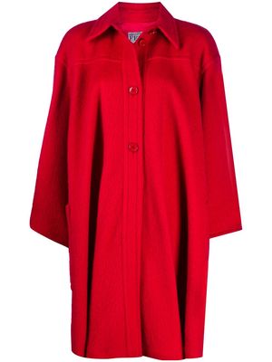 Gianfranco Ferré Pre-Owned 1980s wool cape coat - Red