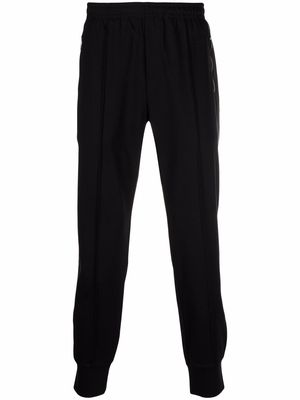 Emporio Armani solid-colour slim-fit track pants - Black