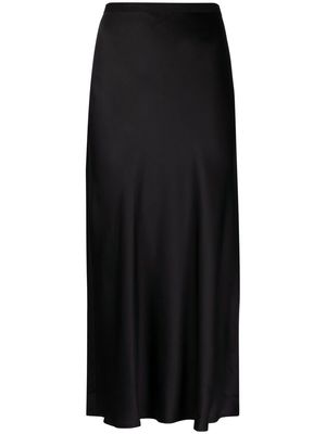 ANINE BING Bar fluted silk skirt - Black