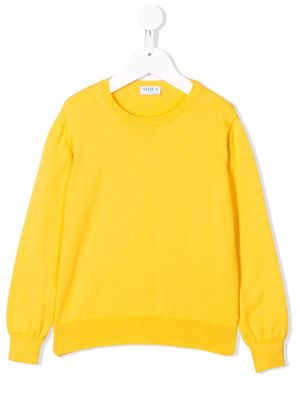 Siola ribbed detail crew neck jumper - Yellow