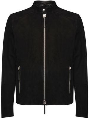 Giuseppe Zanotti suede zip-up jacket - Black