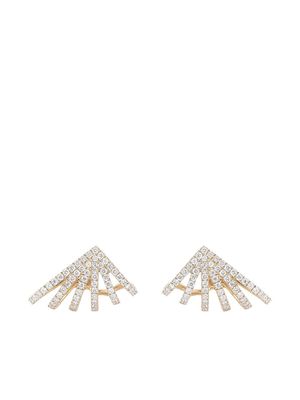 Dana Rebecca Designs 14kt yellow gold Sarah Leah six burst diamond earrings - YLWGOLD