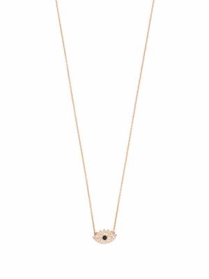 GINETTE NY 18kt rose gold Mini Ajna sapphire and diamond necklace
