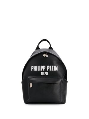 Philipp Plein logo print backpack - Black