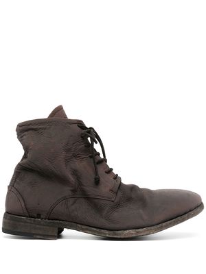 Isaac Sellam Experience chunky lace-up leather boots - Brown