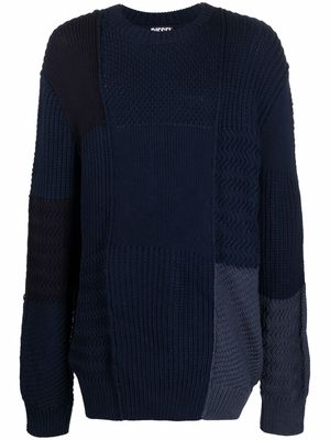 Diesel textured-knit wool jumper - Blue