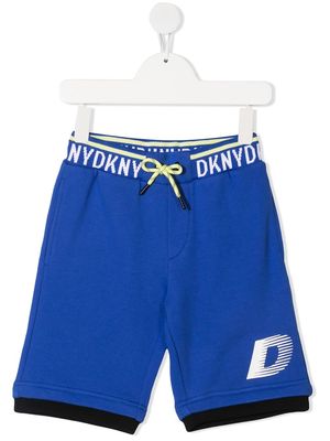 Dkny Kids logo drawstring shorts - Blue