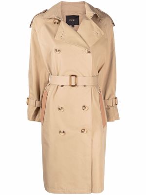 Maje double-breasted trench coat - Neutrals