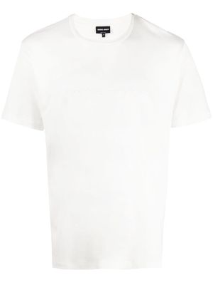 Giorgio Armani logo-embroidered T-shirt - White