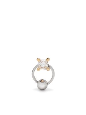 Delfina Delettrez 18kt gold diamond Two in One piercing earring