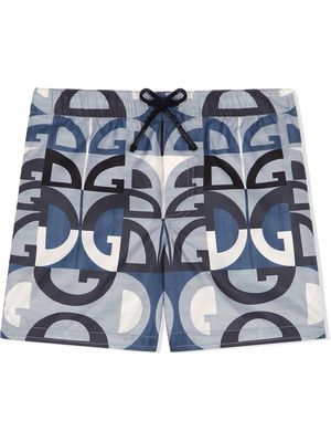 Dolce & Gabbana Kids logo-print swim shorts - Blue