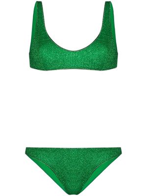 Oséree metallic effect bikini set - Green