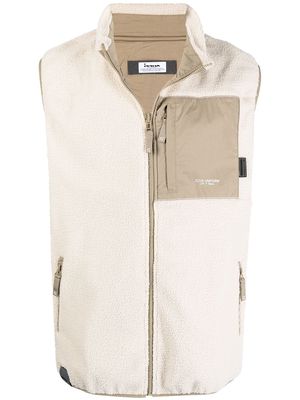 izzue high-neck zip-pocket gillet - White