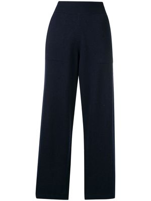 Barrie knitted flared trousers - Blue
