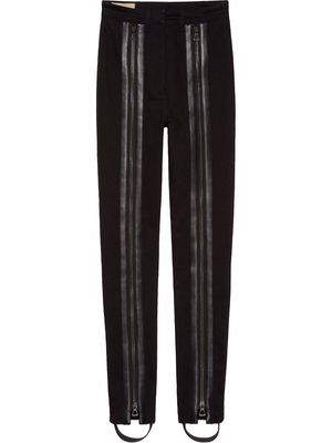 Gucci zip-detail stirrup trousers - Black