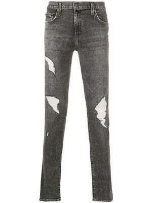 J Brand distressed-effect skinny jeans - Black