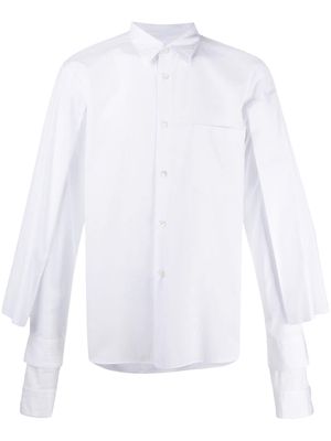 Comme Des Garçons Homme Plus long-sleeve cotton shirt - White