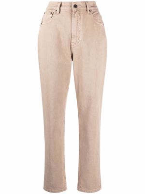 12 STOREEZ high-rise tapered jeans - Neutrals