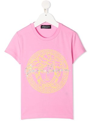 Versace Kids Medusa head-print T-shirt - Pink