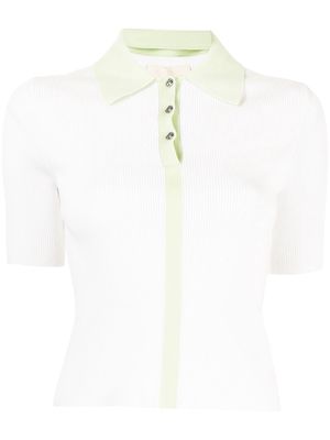 PortsPURE short-sleeve collared jumper - White