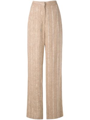 VOZ raw wide trousers - Brown