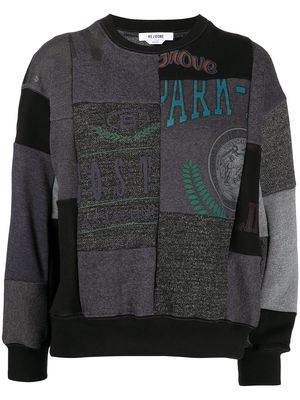 RE/DONE mix print sweatshirt - Black