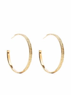 Wouters & Hendrix chain-texture hoop earrings - Gold