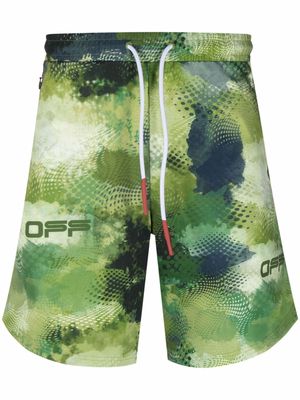 Off-White active knitted shorts - Green