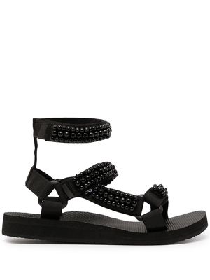 Arizona Love trekky pearl-studded sandals - Black