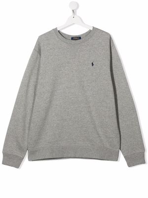 Ralph Lauren Kids TEEN embroidered-logo sweatshirt - Grey