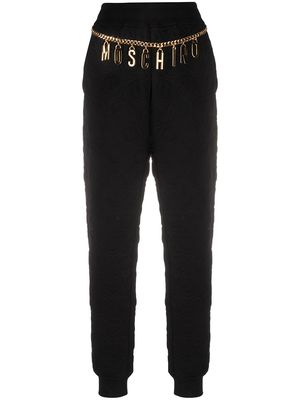 Moschino logo chain track trousers - Black