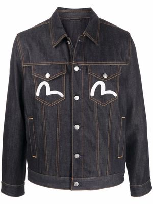 Evisu Seagull cotton denim jacket - Blue