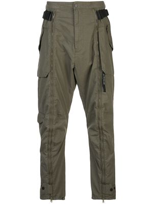 Mostly Heard Rarely Seen zip-up cargo trousers - Green