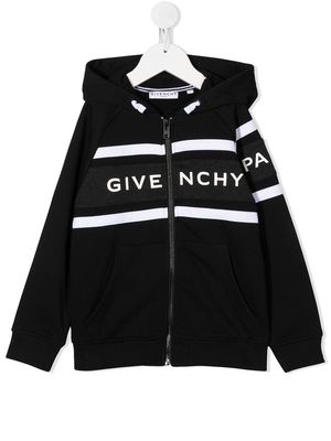 Givenchy Kids logo-print cotton hoodie - Black
