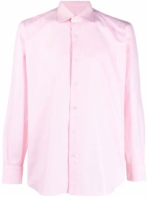 Brioni point-collar cotton shirt - Pink