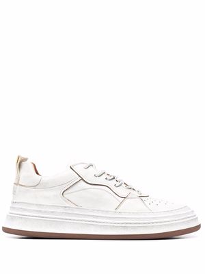 Buttero used-effect low-top trainers - White