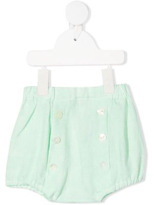 Siola button-up linen shorts - Green