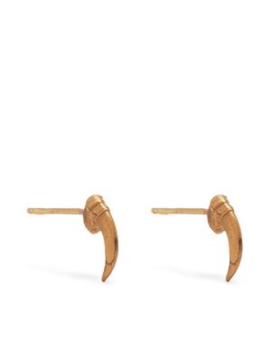 Claire English Scrimshaw small stud earring - Gold