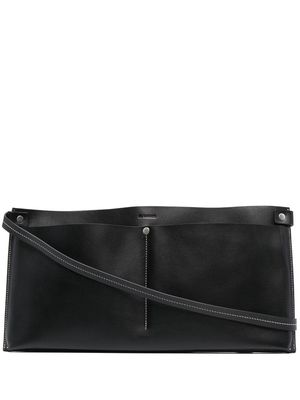 Jil Sander leather shoulder bag - Black