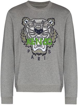 Kenzo Tiger embroidered-logo sweatshirt - Grey