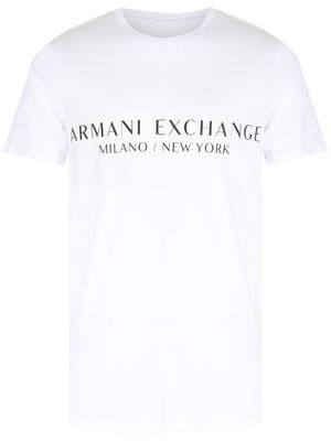 Armani Exchange logo-print T-shirt - White