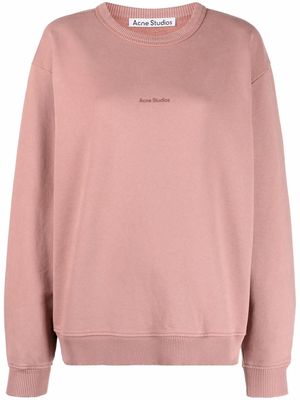 Acne Studios embroidered-logo sweatshirt - Pink